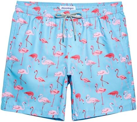 TALLA L  - maamgic Mens Swim Trunks Quick Dry Swim Shorts with Mesh Lining Funny Swimwear Bathing Suits 7inch