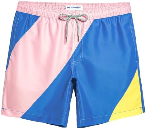 TALLA L  - maamgic Mens Swim Trunks Quick Dry Swim Shorts with Mesh Lining Funny Swimwear Bathing Suits 7inch