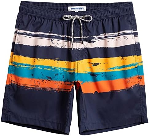 TALLA L  - maamgic Mens Swim Trunks Quick Dry Swim Shorts with Mesh Lining Funny Swimwear Bathing Suits 7inch