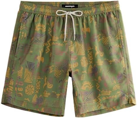 TALLA L  - maamgic Mens Swim Trunks Quick Dry Swim Shorts with Mesh Lining Funny Swimwear Bathing Suits 7inch