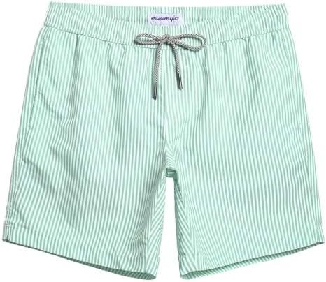 TALLA L  - maamgic Mens Swim Trunks Quick Dry Swim Shorts with Mesh Lining Funny Swimwear Bathing Suits 7inch
