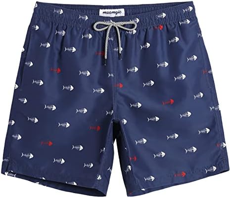 TALLA L  - maamgic Mens Swim Trunks Quick Dry Swim Shorts with Mesh Lining Funny Swimwear Bathing Suits 7inch