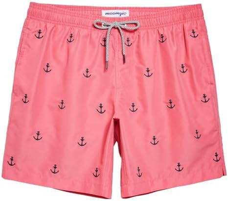TALLA L  - maamgic Mens Swim Trunks Quick Dry Swim Shorts with Mesh Lining Funny Swimwear Bathing Suits 7inch