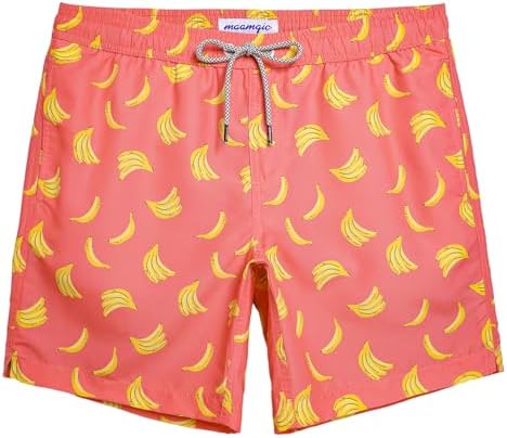 TALLA L  - maamgic Mens Swim Trunks Quick Dry Swim Shorts with Mesh Lining Funny Swimwear Bathing Suits 7inch