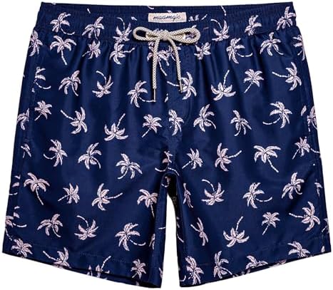 TALLA L  - maamgic Mens Swim Trunks Quick Dry Swim Shorts with Mesh Lining Funny Swimwear Bathing Suits 7inch