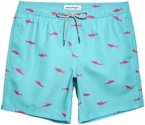 TALLA L  - maamgic Mens Swim Trunks Quick Dry Swim Shorts with Mesh Lining Funny Swimwear Bathing Suits 7inch