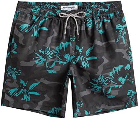 TALLA L  - maamgic Mens Swim Trunks Quick Dry Swim Shorts with Mesh Lining Funny Swimwear Bathing Suits 7inch