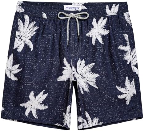 TALLA L  - maamgic Mens Swim Trunks Quick Dry Swim Shorts with Mesh Lining Funny Swimwear Bathing Suits 7inch