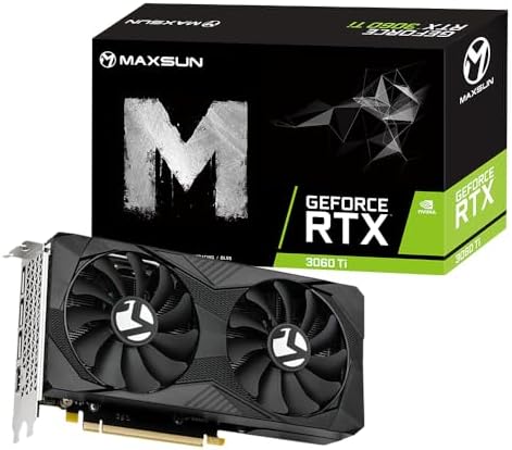 maxsun Graphics Card GeForce RTX 3060 Ti OC Edtion 8G Vidoe Gaming Computer Graphics Cards for Copmputer Gaming PC PCI Express 4 0 x16 HDMI 2 1 GPU  GDDR6 8G 