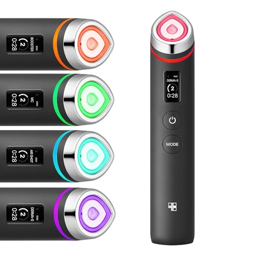 medicube Booster Pro   6 in 1 Real Glass Glow Beauty Massager   for Clear  Radiant  Firmer Looking Skin   Korean Skin Care   Black