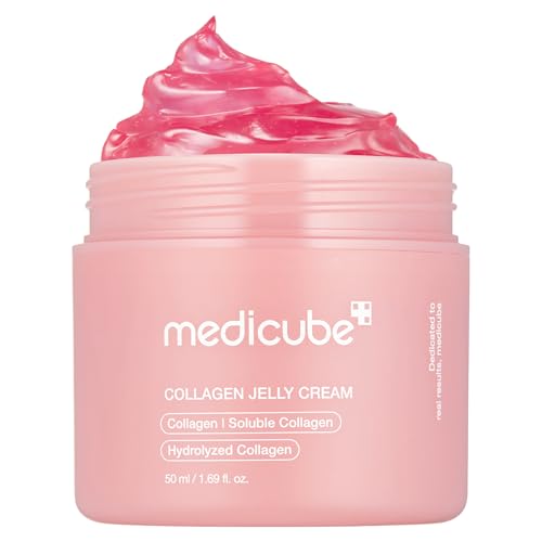medicube Collagen Jelly Cream  Niacinamide & Freeze Dried Hydrolyzed Collagen   Boosts skins barrier hydration and gives 24h Glow & Lifted Look   Korean skincare  1 69 Fl Oz  Pack of 1