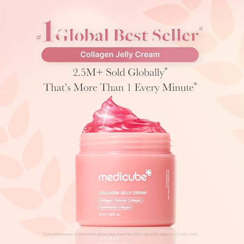medicube Collagen Jelly Cream  Niacinamide & Freeze Dried Hydrolyzed Collagen   Boosts skins barrier hydration and gives 24h Glow & Lifted Look   Korean skincare  1 69 Fl Oz  Pack of 1