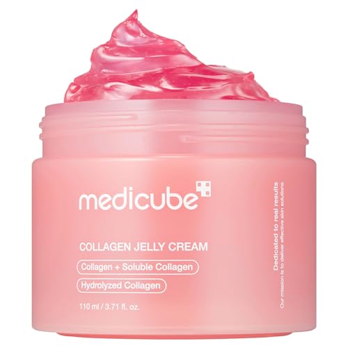 medicube Jelly Cream with Collagen  Niacinamide   Freeze Dried Hydrolyzed Collagen for Skin Barrier Hydration & 24H Glow   Plumper  Firmer looking skin   3 71 fl oz