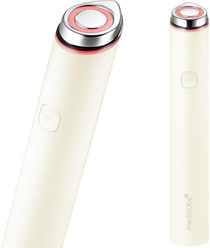 medicube Mini Booster Pro Plus Face Roller Device Set   2 in 1 Massage & Skincare Device   Jawline Care & Depuffing   Face & Body Massager with 3 Vibration Modes   Korean Facial Device  Pink