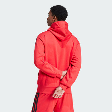 men s  essentials 3 stripes fleece hoodie