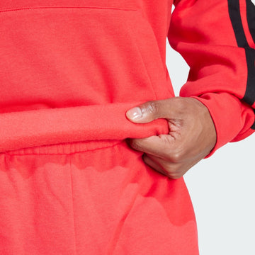 men s  essentials 3 stripes fleece hoodie