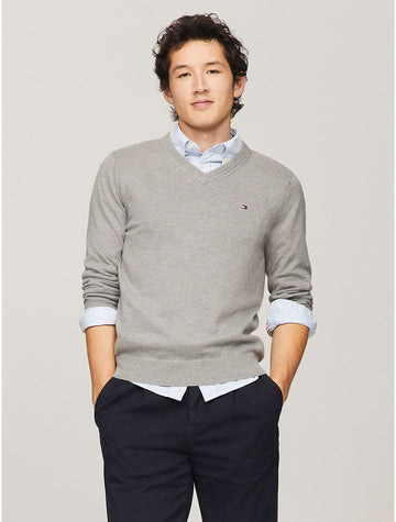 men s flag logo v neck sweater