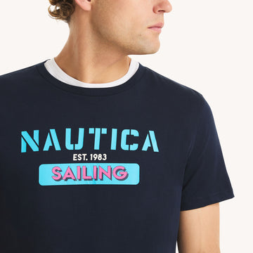 mens logo graphic t shirt