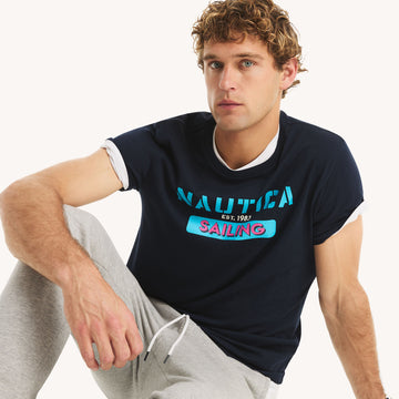 mens logo graphic t shirt