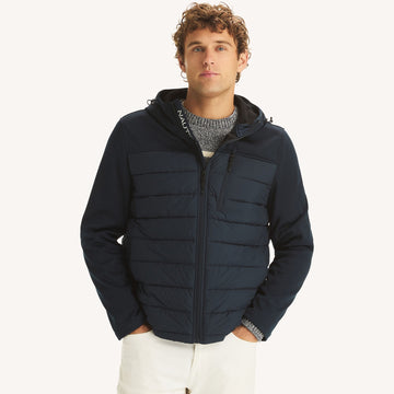 mens mixed media jacket