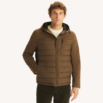 mens mixed media jacket