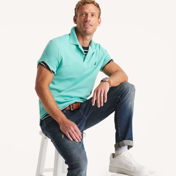 mens slim fit interlock polo, Talla XXL