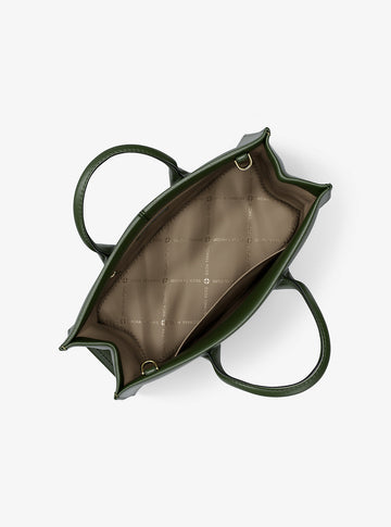 mirella medium pebbled leather tote bag