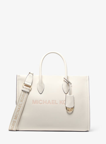 mirella medium pebbled leather tote bag