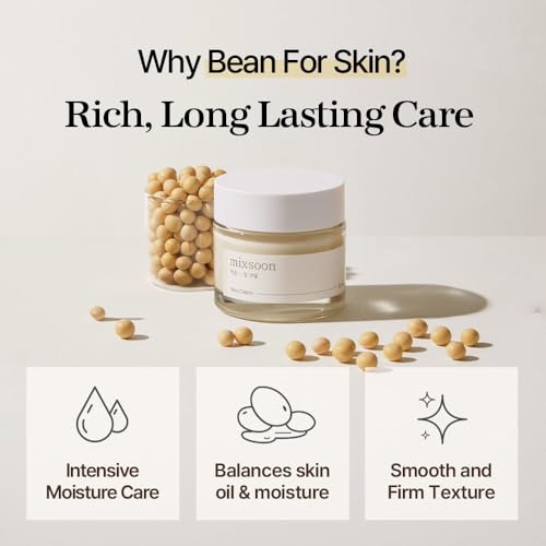 mixsoon Bean Glass Skin Duo Facial Moisturizer Fermented Bean Skincare Routine Bean Essence 50ml   Bean Cream 50ml 3 38 Fl  Oz / 100ml Korean Glass Skin Care