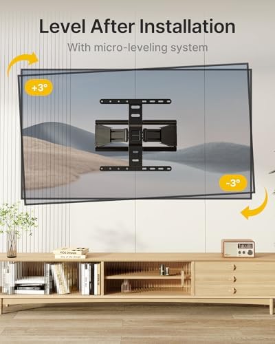 monTEK 0 77 Ultra Slim TV Wall Mount for 37 75 Inch TVs  Thin Low Profile Full Motion TV Wall Mount with Articulating Dual Arms  4X Weight Tested  Max VESA 400x400mm  Fits 16/18 Studs