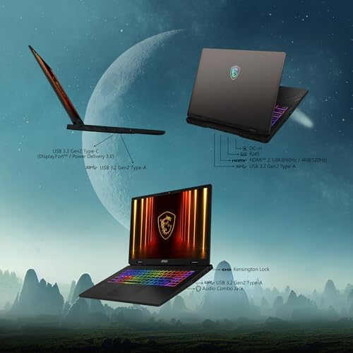 msi Crosshair A16 HX 16  QHD  240Hz Gaming Laptop   AMD Ryzen 9 8940HX  NVIDIA GeForce RTX 5060  16GB DDR5  1TB NVMe SSD  Wi Fi 6E  USB C  Windows 11 D8WFKG 090US