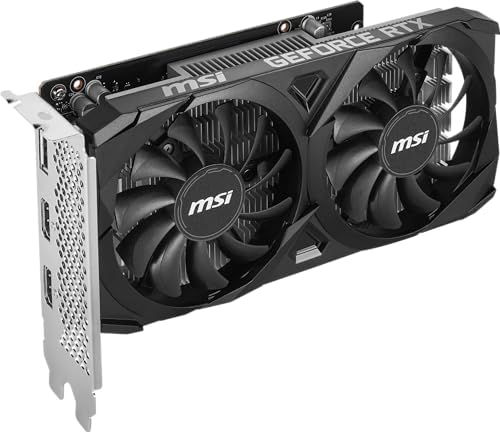 msi Gaming RTX 3050 Ventus 2X 6G OC Graphics Card  NVIDIA RTX 3050  96 Bit  Boost Clock  1492 MHz  6GB GDDR6 14 Gbps  HDMI/DP  Ampere Architecture 