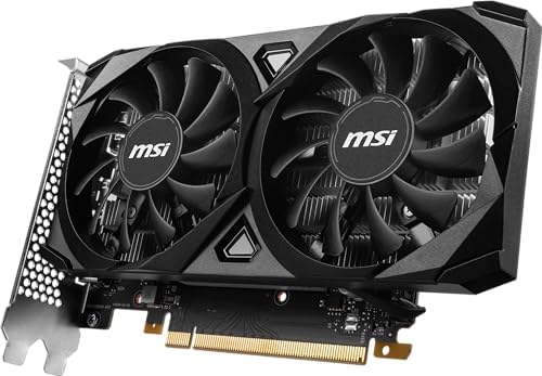 msi Gaming RTX 3050 Ventus 2X 6G OC Graphics Card  NVIDIA RTX 3050  96 Bit  Boost Clock  1492 MHz  6GB GDDR6 14 Gbps  HDMI/DP  Ampere Architecture 