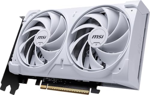 msi Gaming RTX 5060 8G Ventus 2X OC White Graphics Card  8GB GDDR7 128 bit  Extreme Performance  2535 MHz  DisplayPort x3 2 1a  HDMI 2 1b  NVIDIA Blackwell Architecture 