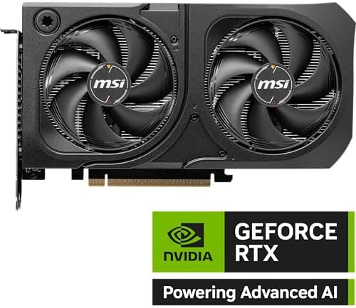 MSI Gaming RTX 5060 Ti 16G Shadow 2X OC Tarjeta gráfica (16GB GDDR7, 128 bits, Rendimiento extremo: TBA MHz, DisplayPort x 3 2.1a, HDMI 2.1b, Arquitectura NVIDIA Blackwell)