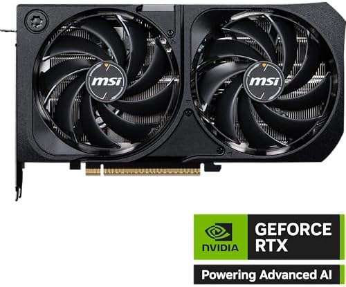 msi Gaming RTX 5070 12G Shadow 2X OC Graphics Card  12GB GDDR7  192 bit  Extreme Performance  2557 MHz  DisplayPort x3 2 1a  HDMI 2 1b  NVIDIA Blackwell Architecture 