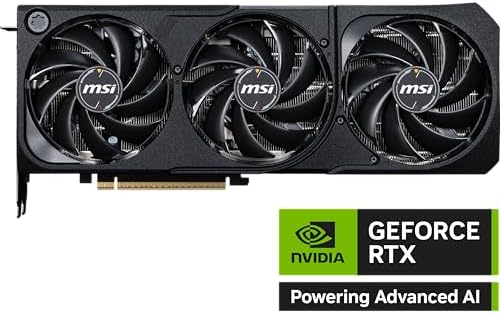 msi Gaming RTX 5070 TI 16G Shadow 3X OC Graphics Card  16GB GDDR7  256 bit  Extreme Performance  2497 MHz  DisplayPort x3 2 1a  HDMI 2 1b  NVIDIA Blackwell Architecture 
