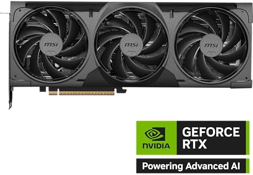 msi Gaming RTX 5070 Ti 16G Ventus 3X OC Black Graphics Card  16GB GDDR7  256 bit  Extreme Performance  2482 MHz  DisplayPort x 3 2 1a  HDMI 2 1b  NVIDIA Blackwell Architecture 