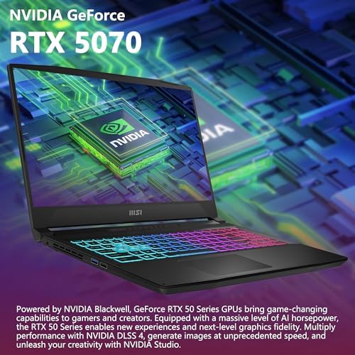 msi Katana 15 HX Gaming Laptop   15 6 QHD 165Hz 100  DCI P3   Intel Core i7 14650HX  >i9 12900H    64GB DDR5 1TB SSD   GeForce RTX 5070  Up to 798 AI Tops    RGB Keyboard Win11 Pro w/DLCA Accessory