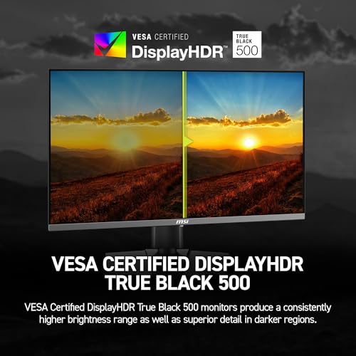 msi MAG 272QP QD OLED X50 26 5 inch 2560 x 1440  WQHD  Gaming Monitor  500Hz  AMD Adaptive Sync  HDR Ready  HDMI  VGA Port  VESA Mountable  Tilt  4 Side Slim Bezel  0 03ms  Black