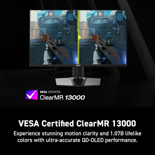 msi MAG 272QP QD OLED X24 27 inch 2560 x 1440  QHD  Gaming Monitor  240Hz  Adaptive Sync  HDMI  DisplayPort  VESA Mountable  Tilt  Height Adjustable  Speaker  0 03ms  Black