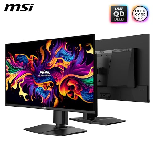 msi MAG 274QP QD OLED X24 27 inch 2560 x 1440  QHD  Gaming Monitor  240Hz  Adaptive Sync  HDMI  DisplayPort  VESA Mountable  Tilt  Height Adjustable  Speaker  0 03ms  Black