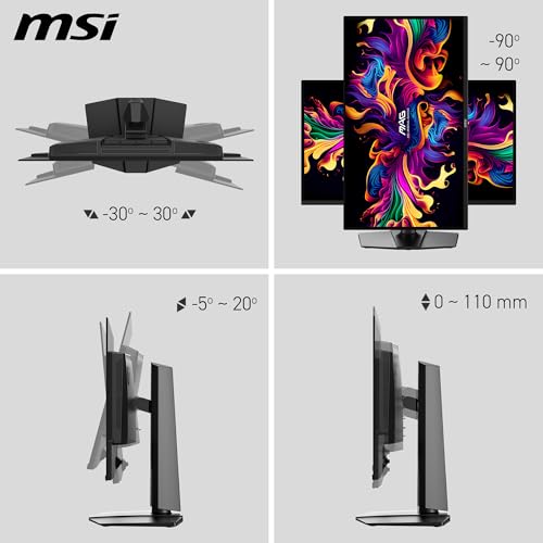 msi MAG 274QP QD OLED X24 27 inch 2560 x 1440  QHD  Gaming Monitor  240Hz  Adaptive Sync  HDMI  DisplayPort  VESA Mountable  Tilt  Height Adjustable  Speaker  0 03ms  Black