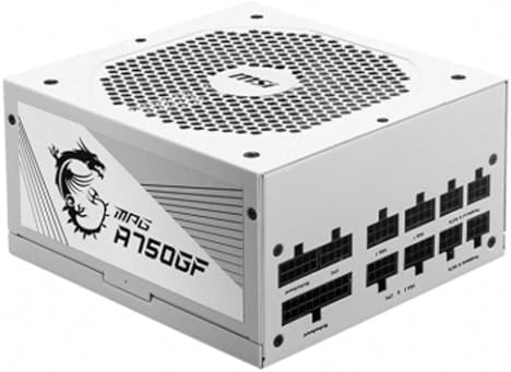 msi MAG A1000GL PCIE5  Fully Modular Compact Gaming 1000W Power Supply  80  Gold  ATX 3 1 & PCIe 5 1 Ready  Native Dual Color 12V 2x6 Cable  10 Year Warranty