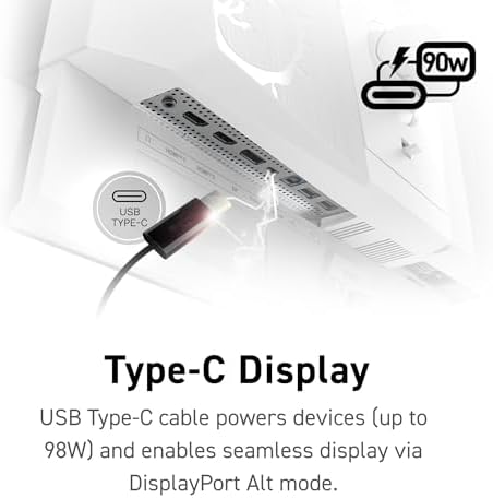 msi MPG 321URXW QD OLED 31 5 Inch 4K UHD Gaming Monitor   3840 x 2160 Quantum Dot OLED Panel  240Hz / 0 03ms  99  DCI P3   E 2  DisplayHDR True Black 400  KVM  RGB   DP 1 4a  HDMI 2 1  USB Type C 98W