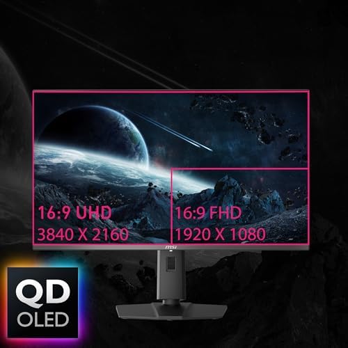 msi MPG 321URX QD OLED  32 4K UHD Quantum Dot OLED Gaming Monitor  3840 x 2160  0 03ms  240Hz  True Black HDR 400  90W USB Type C  HDMI  DP Port
