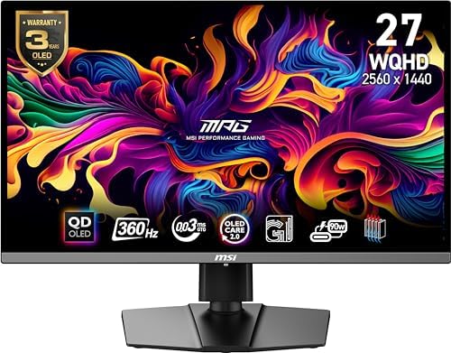 msi MPG 321URX QD OLED  32 4K UHD Quantum Dot OLED Gaming Monitor  3840 x 2160  0 03ms  240Hz  True Black HDR 400  90W USB Type C  HDMI  DP Port