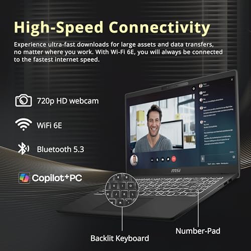 msi Modern 15 H 15 6 FHD Touchcreen Laptop  Intel Core 9 270H  32GB DDR4  2TB Storage  1TB SSD 1TB Docking Station Set   Intel Graphics  Backlit Keyboard  720p HD Webcam  Wi Fi 6E  Win 11  Black