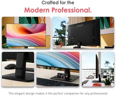 msi PRO MP275 E2 27 inch IPS 1920 x 1080  FHD  Gaming Office Monitor  120Hz  Free Synch  HDMI  DisplayPort  VGA Port  VESA Mountable  Tilt  Speaker  4 Side Slim Bezel 1ms  Black