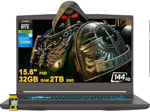 msi Thin Gaming Laptop  15 6 FHD 144Hz  Intel i5 13420H  RTX 3050  16GB RAM  512GB NVMe SSD  Windows 11 Home